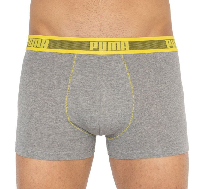 Труси-боксери Puma Worldhood Stripe Trunk 2-pack XL gray/yellow 501004001-020