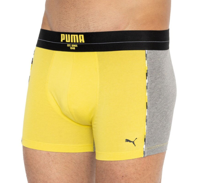 Труси-боксери Puma Statement Boxer 2-pack L gray/yellow 501006001-020