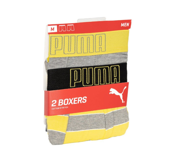 Труси-боксери Puma Bold Stripe Boxer 2-pack M gray/white 501001001-020
