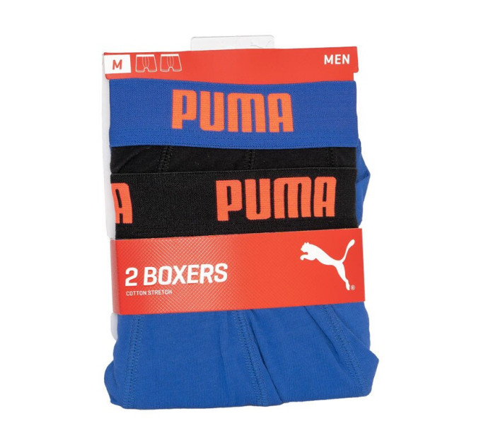 Труси-боксери Puma Basic Boxer 2-pack S black/blue 521015001-004