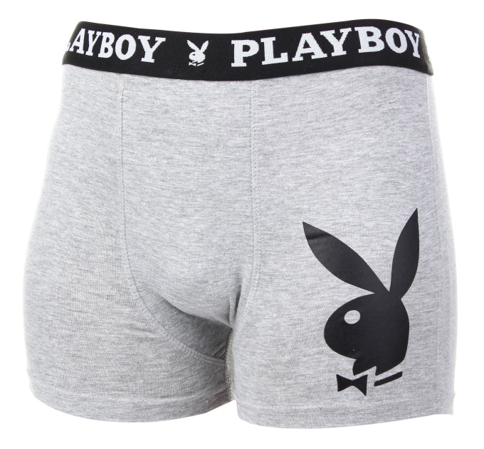 Труси-боксери Playboy Men's Underwear Classic 1-pack S grey ANNYA-0203