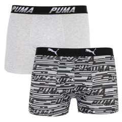 Труси-боксери Puma Logo AOP Boxer 2-pack XL gray/white/black 501003001-200