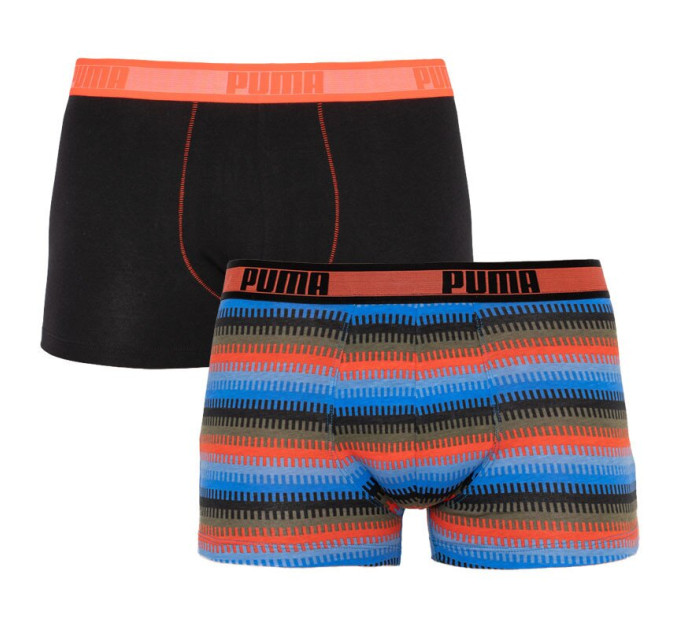 Труси-боксери Puma Worldhood Stripe Trunk 2-pack M black/red/blue 501004001-030