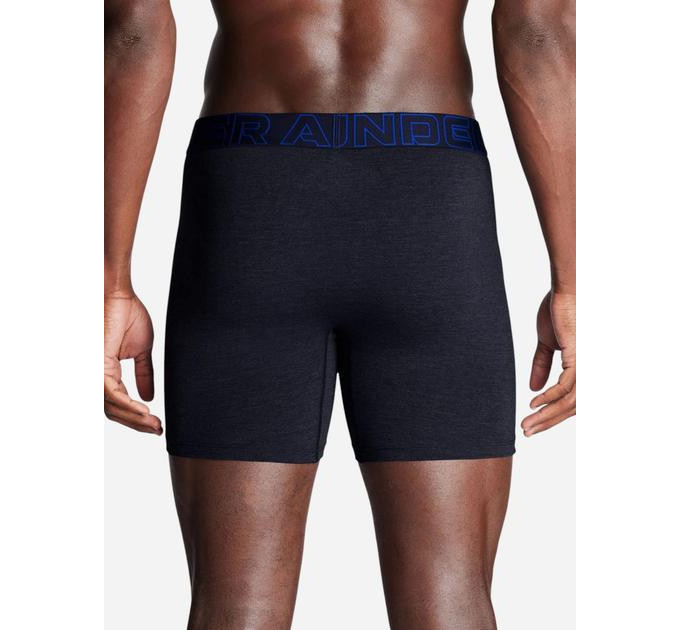 Труси UA Underwear Boxers UA PERFORMANCE COTTON - SOLID 6 3PK Синій, Сірий, Темно-синій L (1383889-410 L)