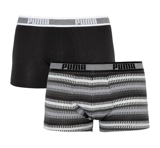 Труси-боксери Puma Worldhood Stripe Trunk 2-pack S black/gray/white 501004001-200