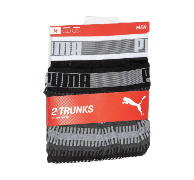 Труси-боксери Puma Worldhood Stripe Trunk 2-pack S black/gray/white 501004001-200