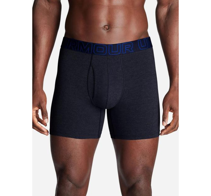 Труси UA Underwear Boxers UA PERFORMANCE COTTON - SOLID 6 3PK Синій, Сірий, Темно-синій M (1383889-410 M)