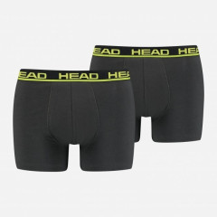 Труси-боксери HEAD BASIC BOXER 2P графітовий, жовтий Чол S 701202741-009 S