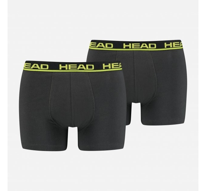 Труси-боксери HEAD BASIC BOXER 2P графітовий, жовтий Чол S 701202741-009 S