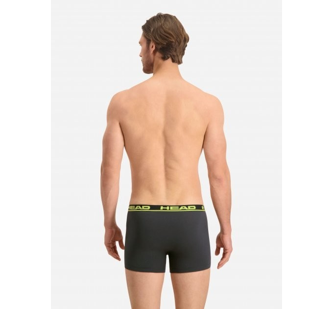 Труси-боксери HEAD BASIC BOXER 2P графітовий, жовтий Чол S 701202741-009 S