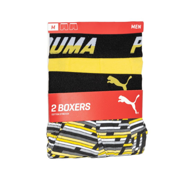 Труси-боксери Puma Logo AOP Boxer 2-pack L yellow/gray 501003001-020