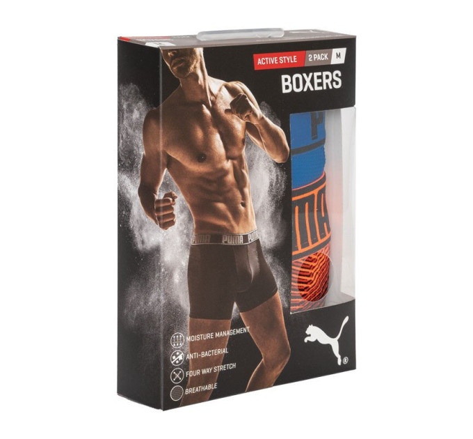 Труси-боксери Puma Active Boxer 2-pack S blue/orange 501010001-030