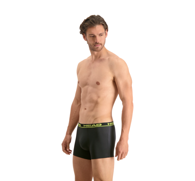 Труси-боксери Head BASIC BOXER 2P Графітовий, Жовтий L (701202741-009 L)