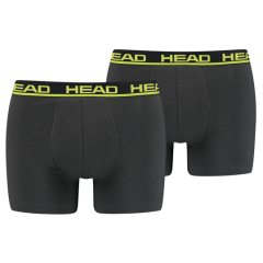 Труси-боксери Head BASIC BOXER 2P Графітовий, Жовтий L (701202741-009 L)