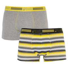 Труси-боксери Puma Worldhood Stripe Trunk 2-pack S gray/yellow 501004001-020