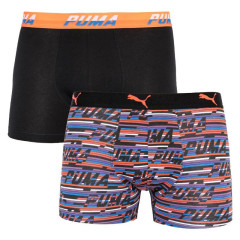 Труси-боксери Puma Logo AOP Boxer 2-pack S black/orange/blue 501003001-030