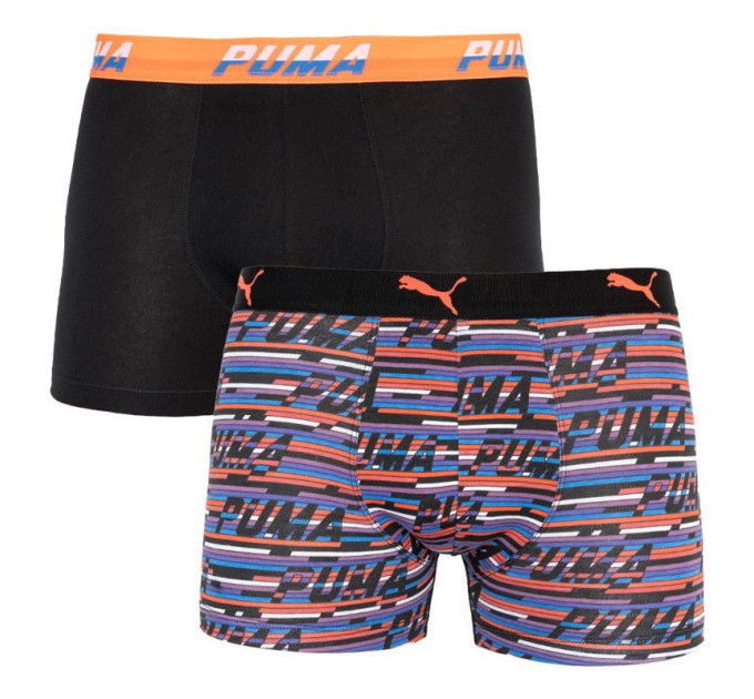 Труси-боксери Puma Logo AOP Boxer 2-pack S black/orange/blue 501003001-030