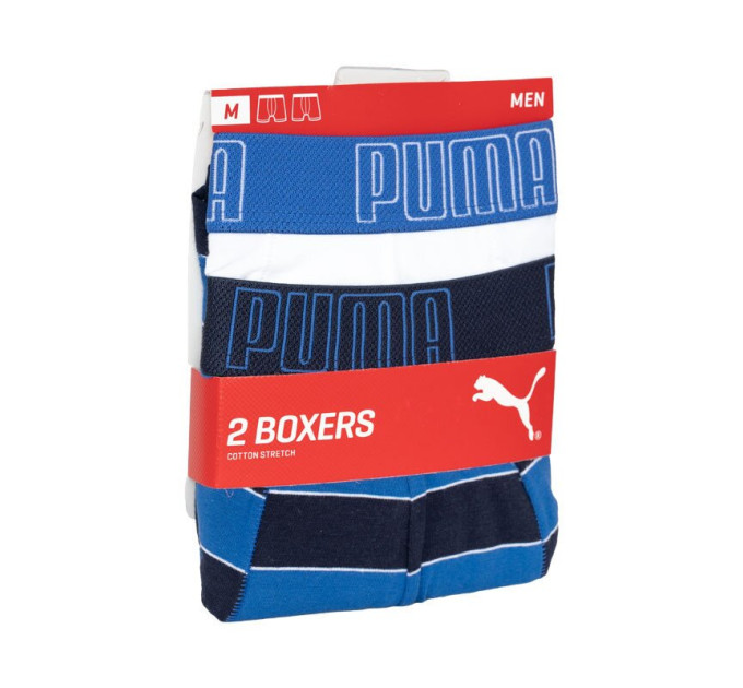 Труси-боксери Puma Bold Stripe Boxer 2-pack M blue/black/white 501001001-010