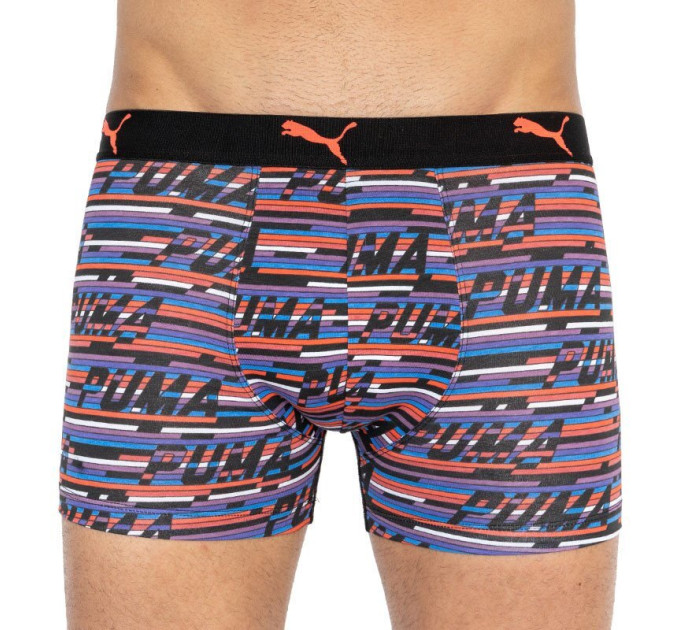 Труси-боксери Puma Logo AOP Boxer 2-pack M black/orange/blue 501003001-030