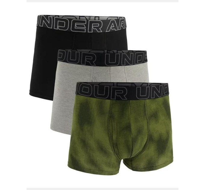 Труси UA PERFORMANCE COTTON - SOLID 3 IN 3PK Зелений, Сірий, Чорний L (1383892-391 L)