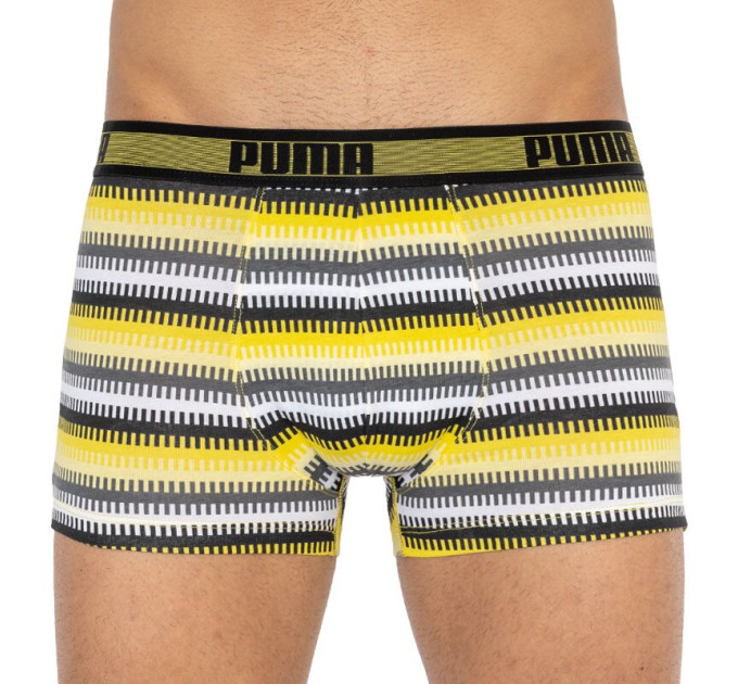 Труси-боксери Puma Worldhood Stripe Trunk 2-pack L gray/yellow 501004001-020