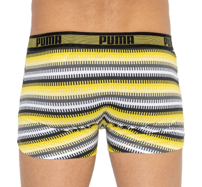 Труси-боксери Puma Worldhood Stripe Trunk 2-pack L gray/yellow 501004001-020