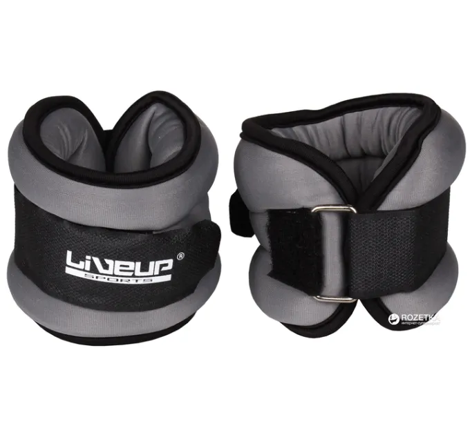 Обважнювач для рук/ніг LiveUP WRIST/ANKLE WEIGHT сірий 2х1кг LS3049-1