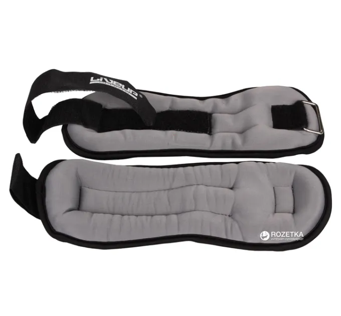 Обважнювач для рук/ніг LiveUP WRIST/ANKLE WEIGHT сірий 2х1кг LS3049-1