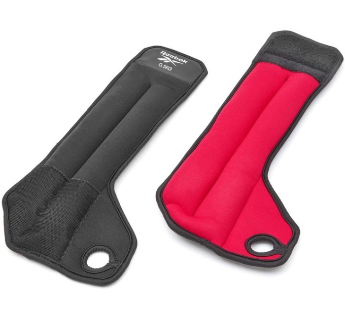 Обважнювачі зап'ястя Reebok Wrist Weights чорний, червоний Уні 1 кг RAWT-11211