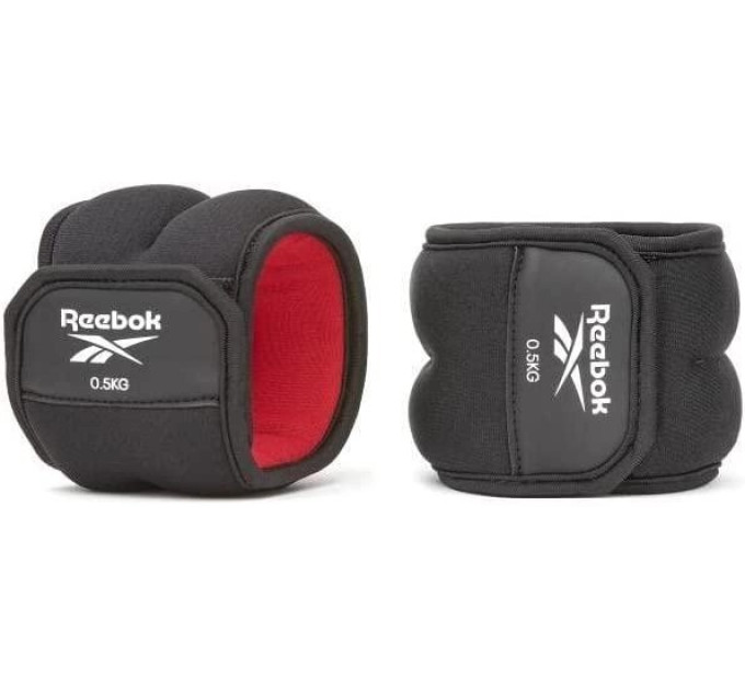 Обважнювачі щиколотки Reebok Ankle Weights чорний, червоний Уні 1.5 кг RAWT-11222