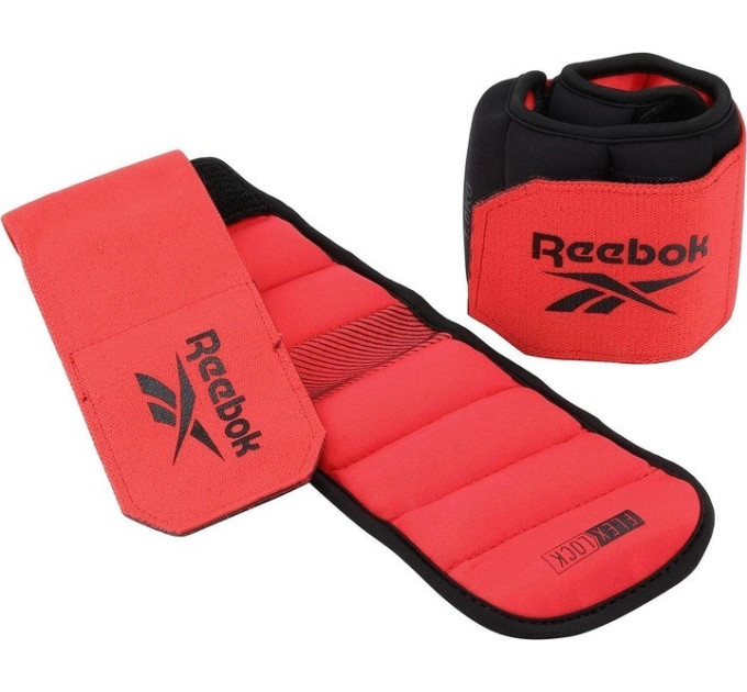 Обважнювачі щиколотки Reebok Flexlock Ankle Weights чорний, червоний Уні 0.5 кг RAWT-11270
