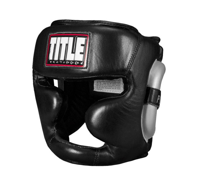 Боксерський шолом TITLE Platinum Premier Full 2.0 Black M (капа в комплекті)