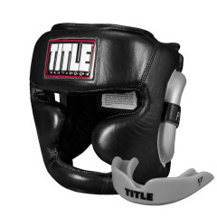 Боксерський шолом TITLE Platinum Premier Full 2.0 Black M (капа в комплекті)
