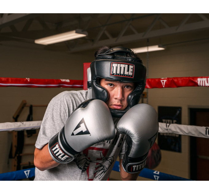 Боксерський шолом TITLE Platinum Premier Full 2.0 Black L (капа в комплекті)