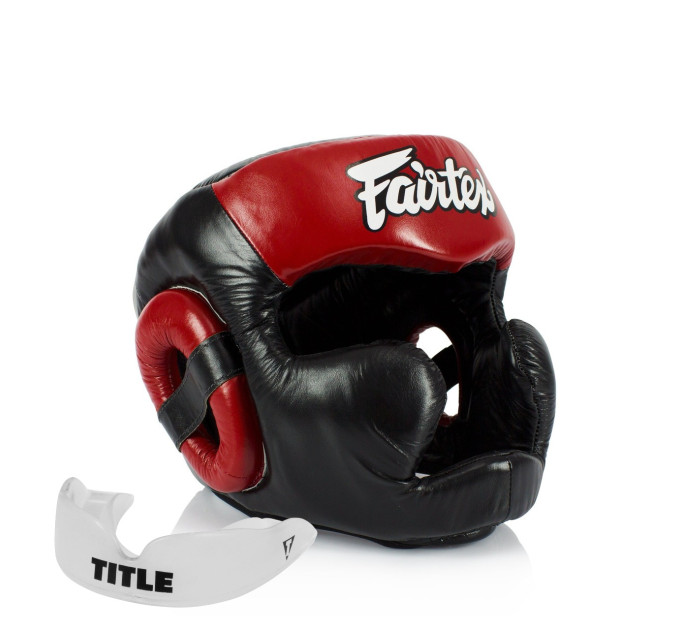 Боксерський шолом Fairtex HG13 Black/Red L