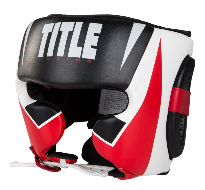 Боксерський шолом TITLE MMA Command Black/White/Red L (капа в комплекті)